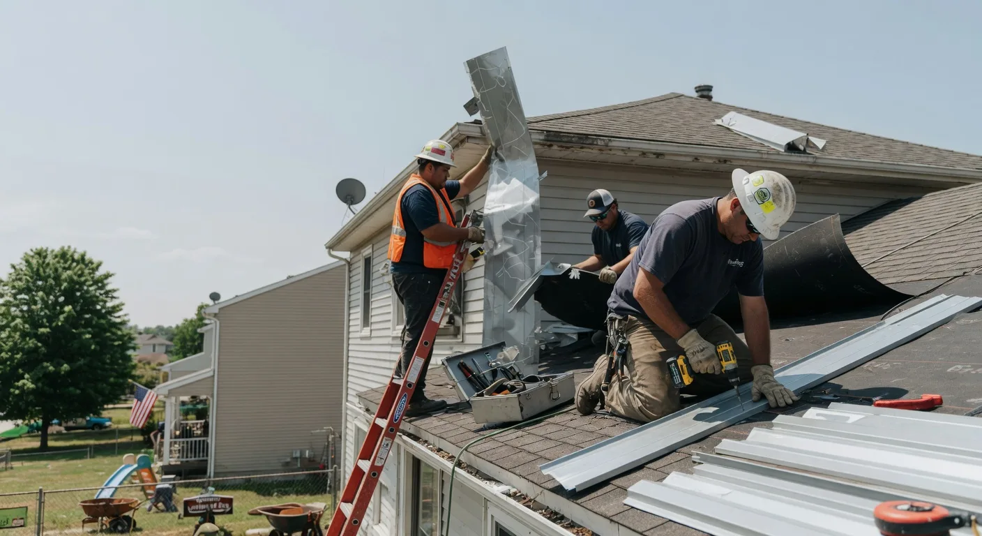 Storm Damage Metal Roof Repair in Clam Lake, WI
